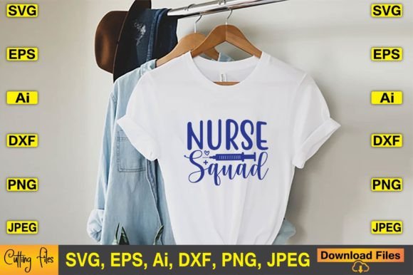 Nurse Squad SVG T-shirt Design Files
