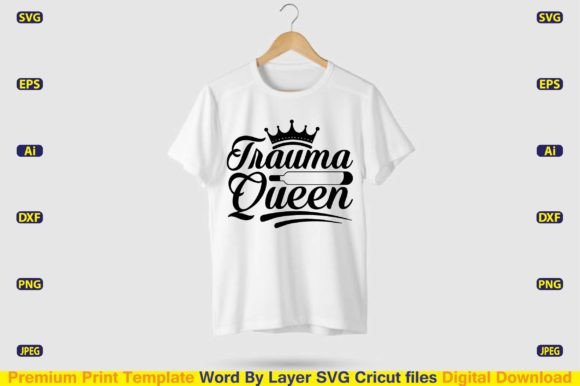 Trauma Queen SVG Design: A Bold Embroidery Choice