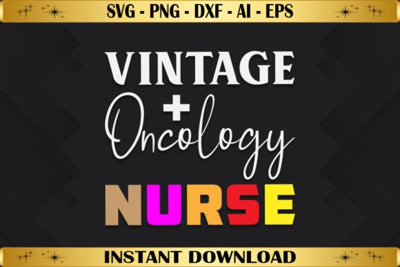 Vintage Oncology Nurse: A Heartfelt Embroidery Design